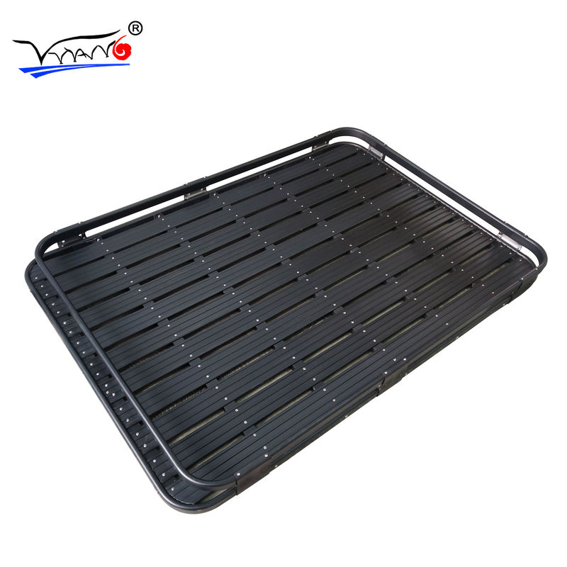 Panier en aluminium de galerie de bagage pour le modèle de la couleur F006A de noir de Toyota Prado